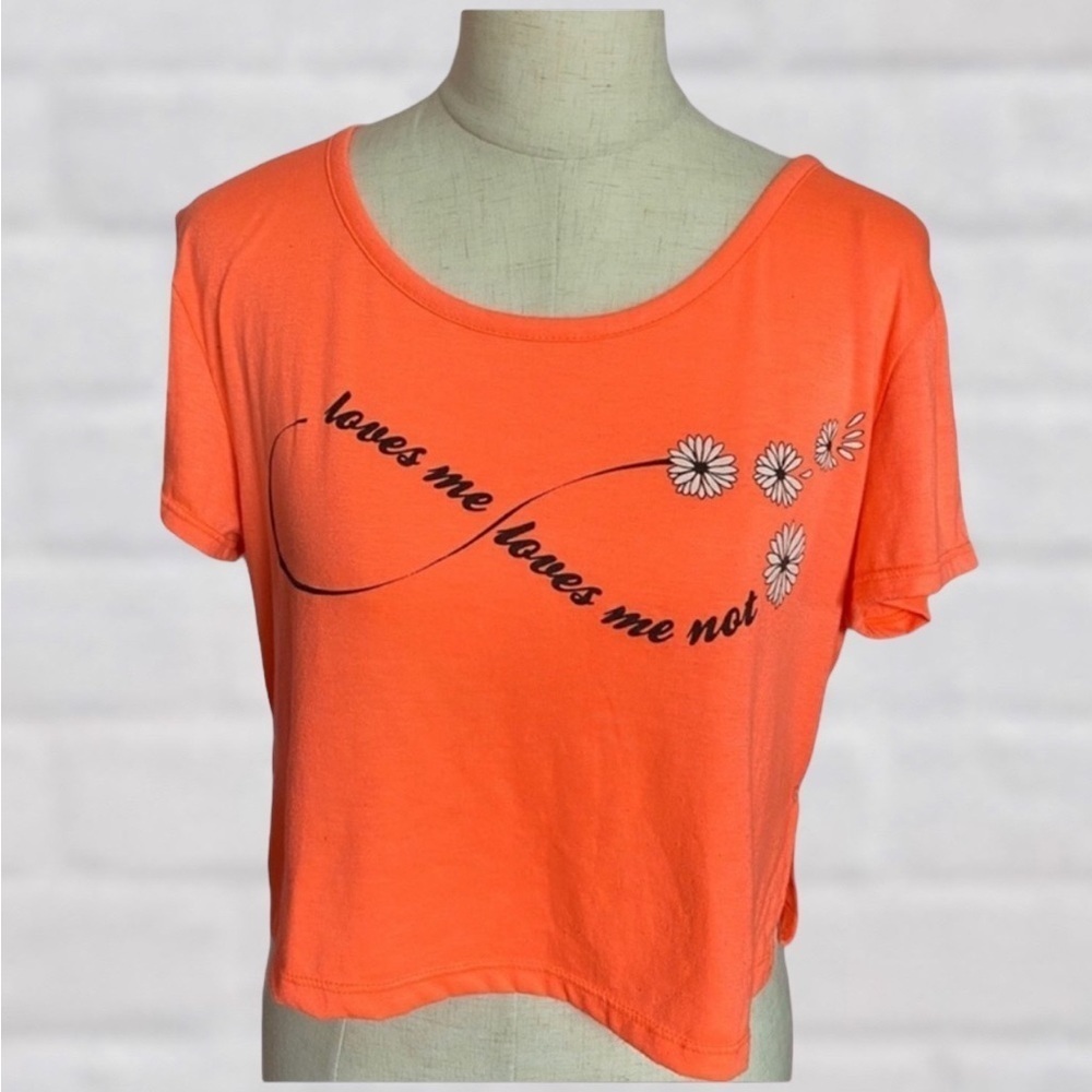 Rue 21 Loves me Loves me not infinity crop top